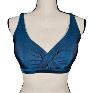 Beach Party Teal Bikini Top, Size Small NWOT